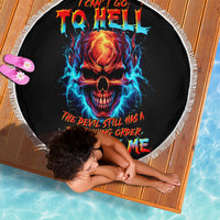 Thunder Skull Beach Blanket I Can't Go To Hell Devil Restrainning Order Against Me - Wonder Print Shop