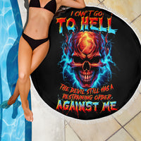 Thunder Skull Beach Blanket I Can't Go To Hell Devil Restrainning Order Against Me - Wonder Print Shop