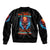 Thunder Skull Bomber Jacket I Can't Go To Hell Devil Restrainning Order Against Me - Wonder Print Shop