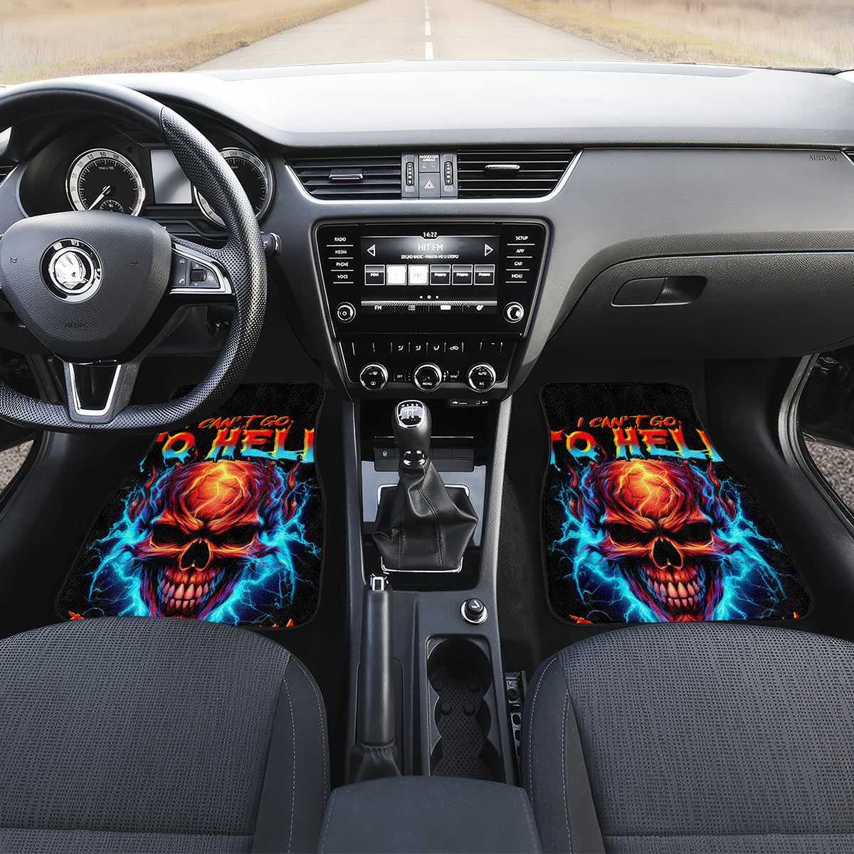 Thunder Skull Car Mats I Can't Go To Hell Devil Restrainning Order Against Me - Wonder Print Shop