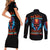 Thunder Skull Couples Matching Short Sleeve Bodycon Dress and Long Sleeve Button Shirts I Can't Go To Hell Devil Restrainning Order Against Me - Wonder Print Shop