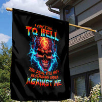 Thunder Skull Garden Flag I Can't Go To Hell Devil Restrainning Order Against Me - Wonder Print Shop