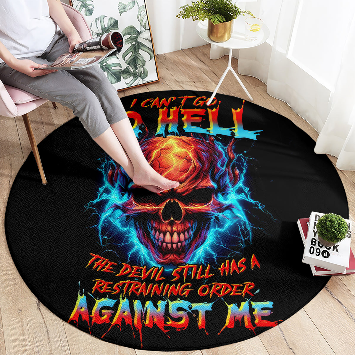 thunder-skull-round-carpet-i-cant-go-to-hell-devil-restrainning-order-against-me