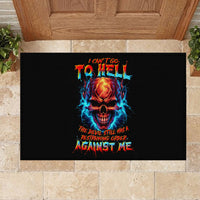 Thunder Skull Rubber Doormat I Can't Go To Hell Devil Restrainning Order Against Me - Wonder Print Shop