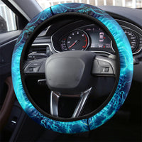 Thunder Skull Steering Wheel Cover I Can't Go To Hell Devil Restrainning Order Against Me - Wonder Print Shop