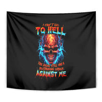 Thunder Skull Tapestry I Can't Go To Hell Devil Restrainning Order Against Me - Wonder Print Shop
