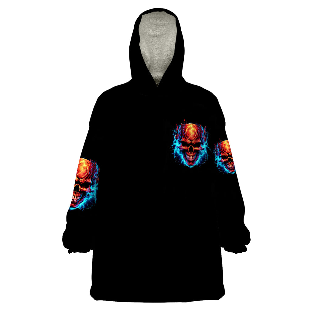 Dia De Los Muertos Skull Wearable Blanket Hoodie My Next Life I Want To Be Karma Fairy - Wonder Print Shop