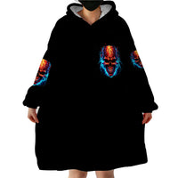 Dia De Los Muertos Skull Wearable Blanket Hoodie My Next Life I Want To Be Karma Fairy - Wonder Print Shop