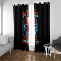 Thunder Skull Window Curtain I Can't Go To Hell Devil Restrainning Order Against Me - Wonder Print Shop