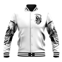 Skull Reaper Baseball Jacket I Can't Go To Hell Devil Restrainning Order Against Me - Wonder Print Shop