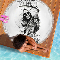 Skull Reaper Beach Blanket I Can't Go To Hell Devil Restrainning Order Against Me - Wonder Print Shop