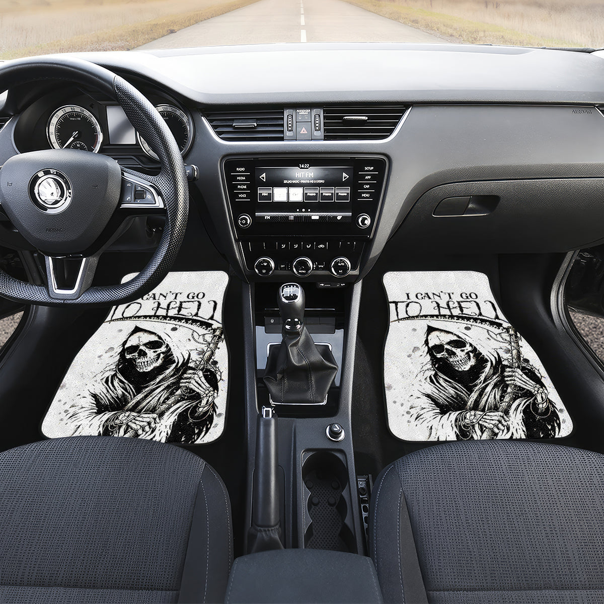 Skull Reaper Car Mats I Can't Go To Hell Devil Restrainning Order Against Me - Wonder Print Shop