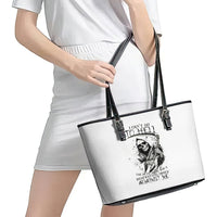 Skull Reaper Leather Tote Bag I Can't Go To Hell Devil Restrainning Order Against Me - Wonder Print Shop