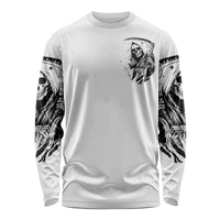 Skull Reaper Long Sleeve Shirt I Can't Go To Hell Devil Restrainning Order Against Me - Wonder Print Shop