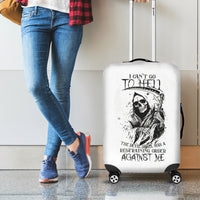Skull Reaper Luggage Cover I Can't Go To Hell Devil Restrainning Order Against Me - Wonder Print Shop