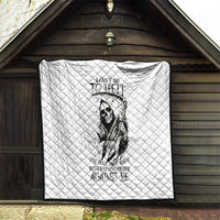 Skull Reaper Quilt I Can't Go To Hell Devil Restrainning Order Against Me - Wonder Print Shop