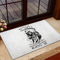 Skull Reaper Rubber Doormat I Can't Go To Hell Devil Restrainning Order Against Me - Wonder Print Shop