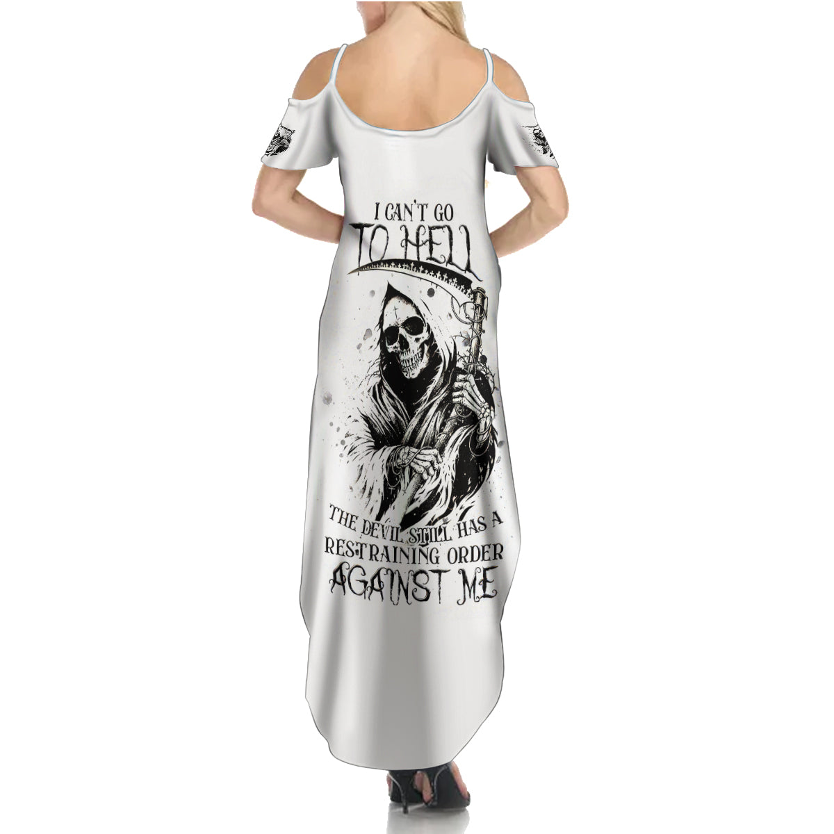 Fairy Skull Summer Maxi Dress My Next Life I Want To Be Karma Fairy - Wonder Print Shop
