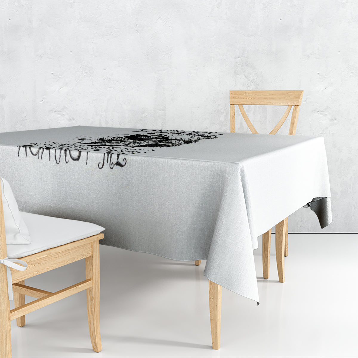 Skull Reaper Tablecloth I Can't Go To Hell Devil Restrainning Order Against Me - Wonder Print Shop