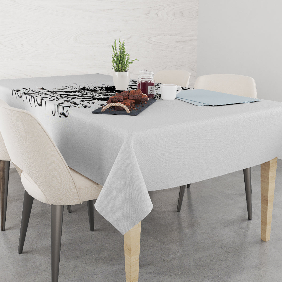 Skull Reaper Tablecloth I Can't Go To Hell Devil Restrainning Order Against Me - Wonder Print Shop