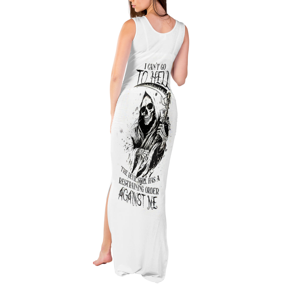 Fairy Skull Tank Maxi Dress My Next Life I Want To Be Karma Fairy - Wonder Print Shop
