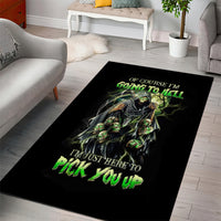 Skull Reaper Area Rug I Going To Hell Just Pick You Up - Wonder Print Shop