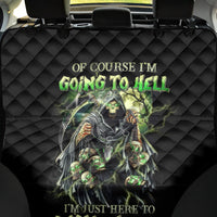 Skull Reaper Back Car Seat Cover I Going To Hell Just Pick You Up - Wonder Print Shop