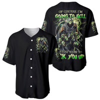 Skull Reaper Baseball Jersey I Going To Hell Just Pick You Up - Wonder Print Shop