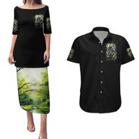 Skull Reaper Couples Matching Puletasi Dress and Hawaiian Shirt I Going To Hell Just Pick You Up - Wonder Print Shop