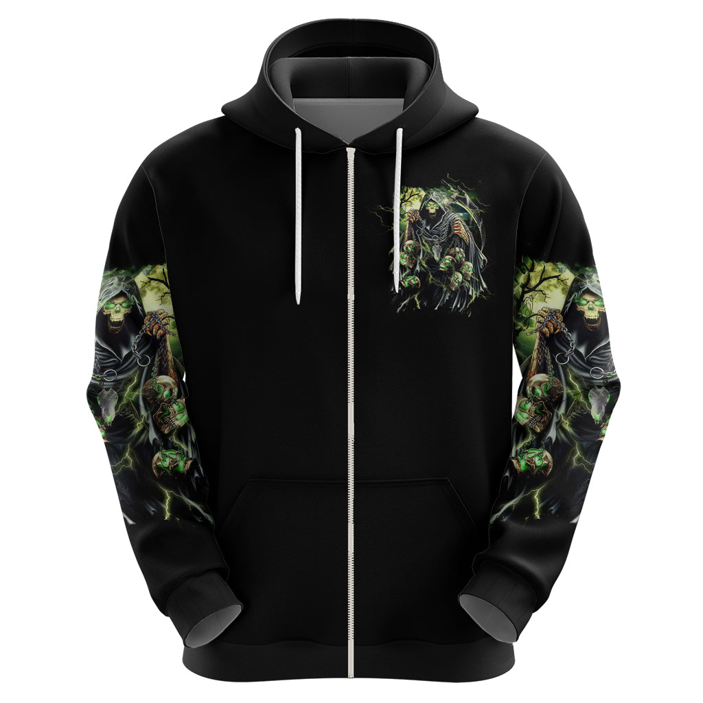 Skull Reaper Hoodie I Going To Hell Just Pick You Up - Wonder Print Shop
