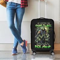 Skull Reaper Luggage Cover I Going To Hell Just Pick You Up - Wonder Print Shop