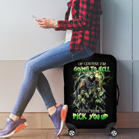Skull Reaper Luggage Cover I Going To Hell Just Pick You Up - Wonder Print Shop