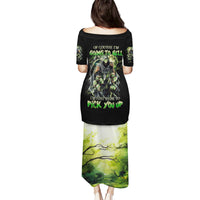 Fire Skull Puletasi Judge Me When You're Perfect Otherwise Shut Up - Wonder Print Shop