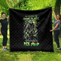 Skull Reaper Quilt I Going To Hell Just Pick You Up - Wonder Print Shop