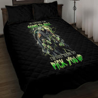 Skull Reaper Quilt Bed Set I Going To Hell Just Pick You Up - Wonder Print Shop