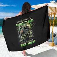 Skull Reaper Sarong I Going To Hell Just Pick You Up - Wonder Print Shop