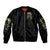 Fire Skull Sleeve Zip Bomber Jacket Judge Me When You're Perfect Otherwise Shut Up - Wonder Print Shop