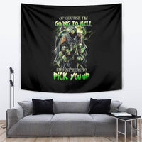 Skull Reaper Tapestry I Going To Hell Just Pick You Up - Wonder Print Shop