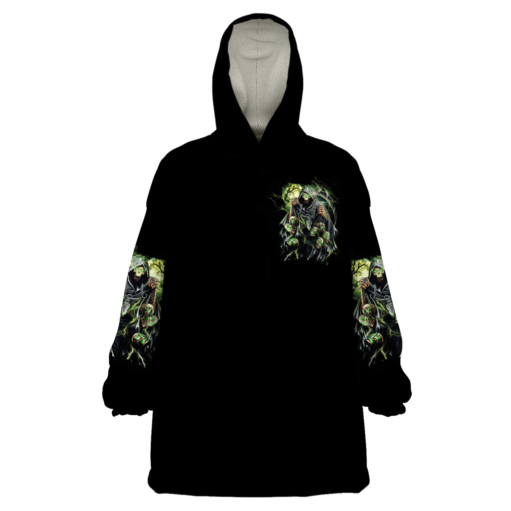 Fire Skull Wearable Blanket Hoodie Judge Me When You're Perfect Otherwise Shut Up - Wonder Print Shop