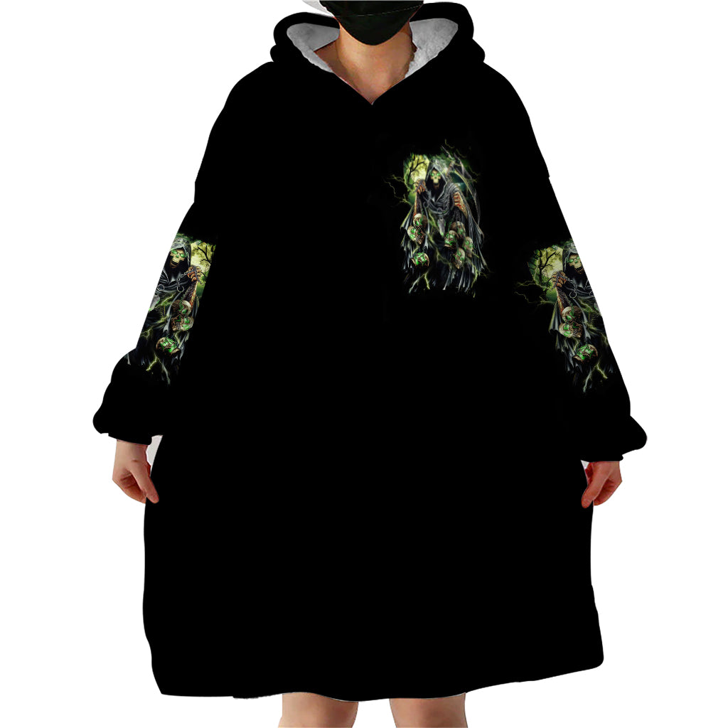 Fire Skull Wearable Blanket Hoodie Judge Me When You're Perfect Otherwise Shut Up - Wonder Print Shop