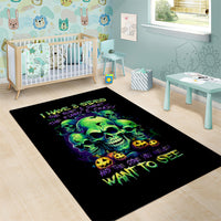 Skull Pumpkin Area Rug I Have Three Side Quite Funny And Side You Never Want - Wonder Print Shop