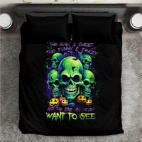 Skull Pumpkin Bedding Set I Have Three Side Quite Funny And Side You Never Want - Wonder Print Shop