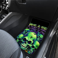 Skull Pumpkin Car Mats I Have Three Side Quite Funny And Side You Never Want - Wonder Print Shop