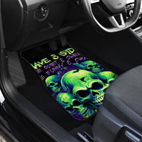Skull Pumpkin Car Mats I Have Three Side Quite Funny And Side You Never Want - Wonder Print Shop