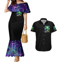 Skull Pumpkin Couples Matching Mermaid Dress and Hawaiian Shirt I Have Three Side Quite Funny And Side You Never Want - Wonder Print Shop
