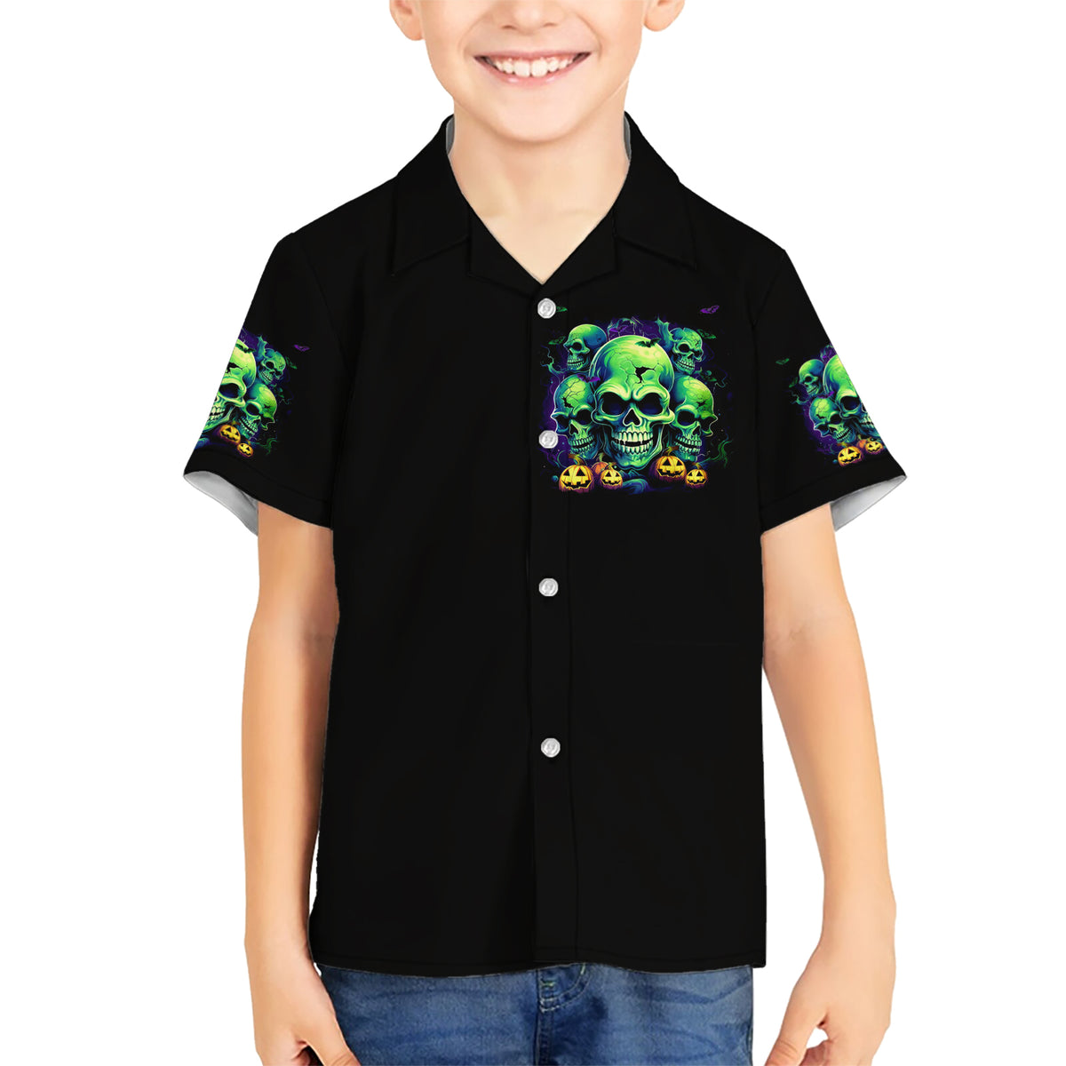 Skull Pumpkin Hawaiian Shirt I Have Three Side Quite Funny And Side You Never Want - Wonder Print Shop