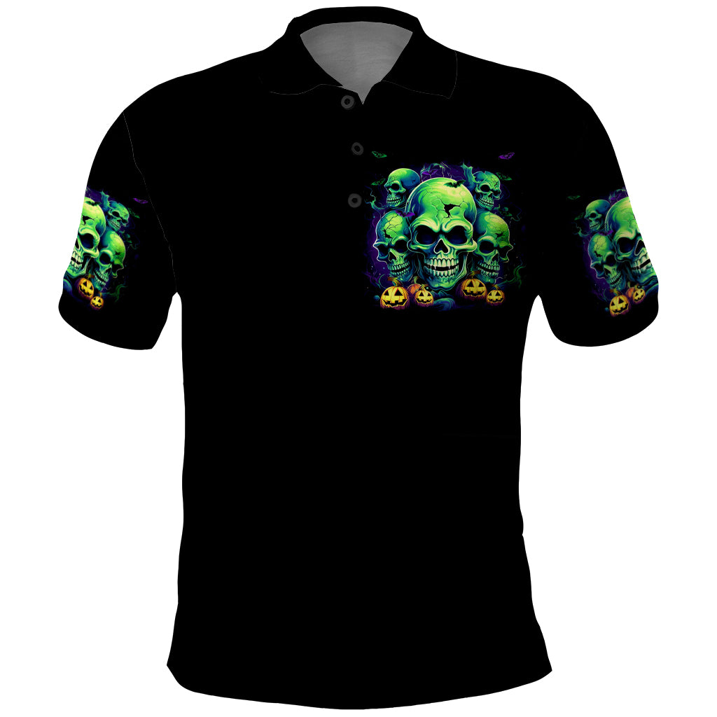 Flower Skull Polo Shirt Don't Try To Figured Me Out I Special Kind Fire Flower - Wonder Print Shop