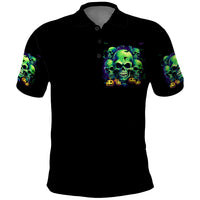 Flower Skull Polo Shirt Don't Try To Figured Me Out I Special Kind Fire Flower - Wonder Print Shop