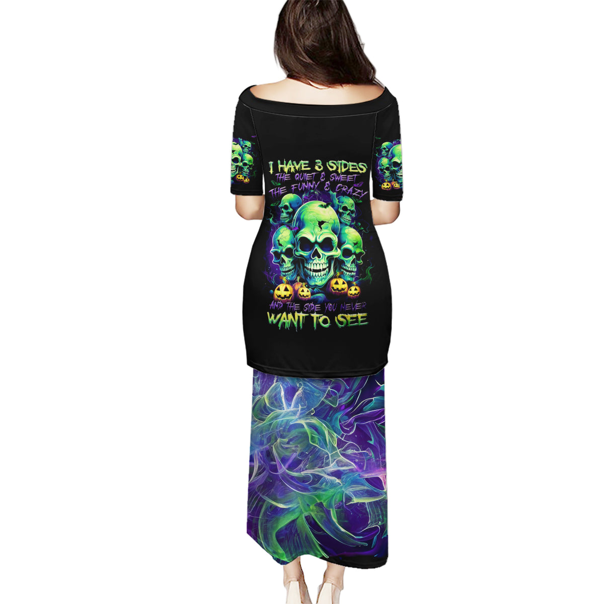 Flower Skull Puletasi Don't Try To Figured Me Out I Special Kind Fire Flower - Wonder Print Shop