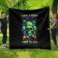 Skull Pumpkin Quilt I Have Three Side Quite Funny And Side You Never Want - Wonder Print Shop